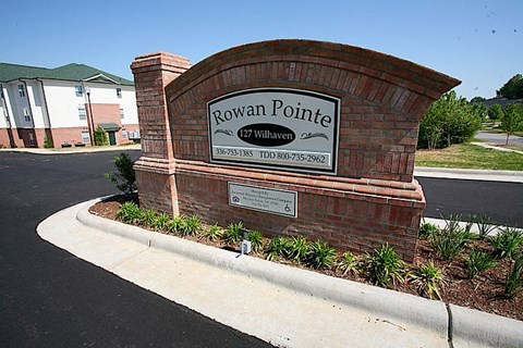 Property sign at Rowan Pointe Apartments, Mocksville, 27028
