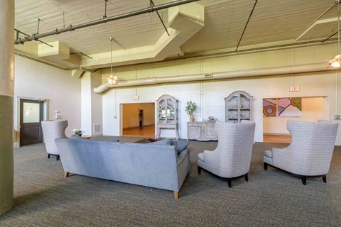 Community Clubroom at Mebane Mill Lofts, Mebane, NC 27032