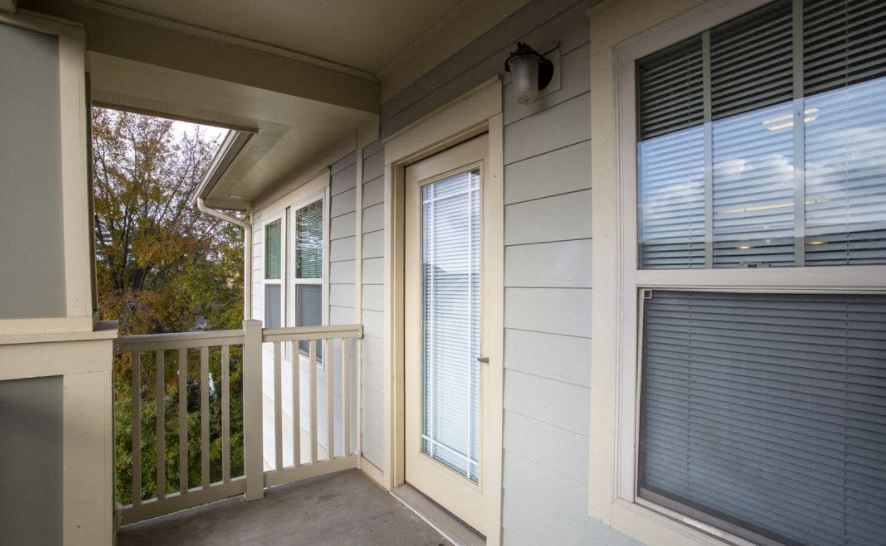 Private Patios at The Parker at Cone Apartments, Greenville, NC