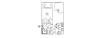 One Bedroom Floor plan at Poland Hill Senior Apartments, Chantilly, VA, Virginia