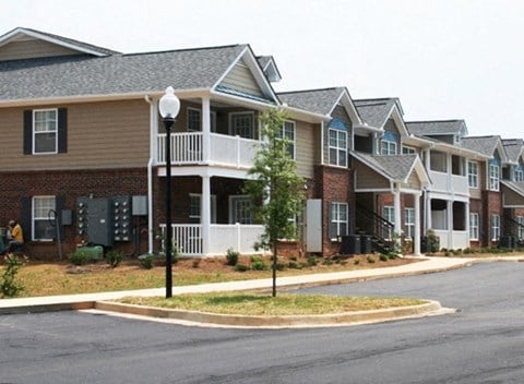Street View of a Residential Area at Berea Heights Villas Apartments, Greenville, South Carolina
