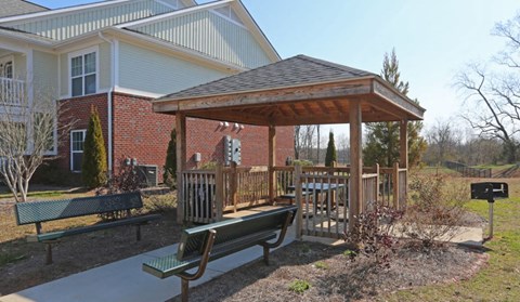 Outdoor Seating and Grilling at Cooper Terrace in Elkin, NC 28621