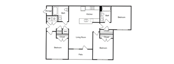 2 Bedroom Floor Plan