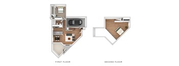 1 Bed 1 Bath Loft Copper Point Apartments