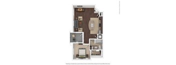 1 bed 1 bath The Caymus 766 sqft