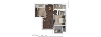 1 bed 1 bath The Rombauer 741 sqft
