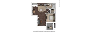 1 bed 1 bath The reynolds 741 sqft