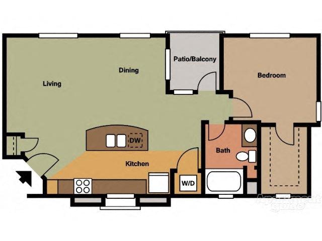 1 bedroom 1 bathroom at Trails at San Tan Apartments in Gilbert, AZ