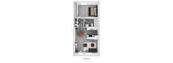 One Bedroom Floor plan