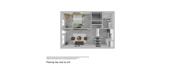 1B One Bedroom One Bathroom at River Oaks Apartment