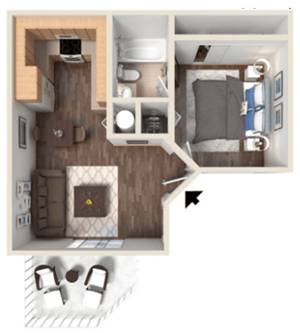 Floorplan Photos Gallery One Bedroom One Bath