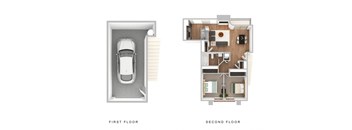 2 Bed 1 Bath Upstairs Copper Point Apartments