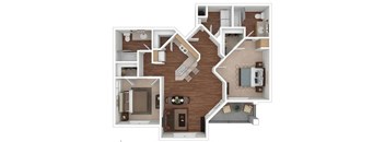2 bed 2 bath Sun Valley 1037 sqft at Desert Sage Apartments in Goodyear Arizona
