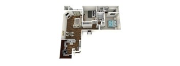 2x2 D at Winterhaven Terrace Apartments in Tucson Arizona