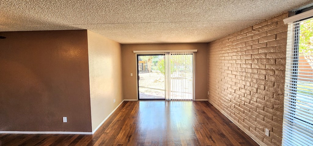 2x2 Downstairs Brown Upgrade Dining Room at Mission Palms Apartment Homes in Tucson AZ