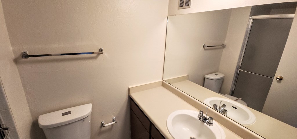 2x2 Downstairs Classic Main Bathroom at Mission Palms Apartment Homes in Tucson AZ