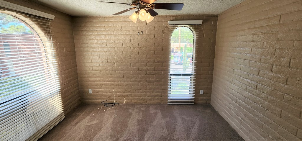 2x2 Upstairs Brown Upgrade Guest Bedroom at Mission Palms Apartment Homes in Tucson AZ
