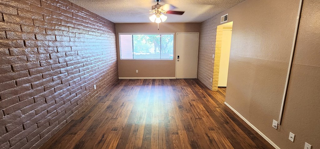 2x2 and a half Bath Brown Upgrade Spacious Living Room at Mission Palms Apartment Homes in Tucson AZ