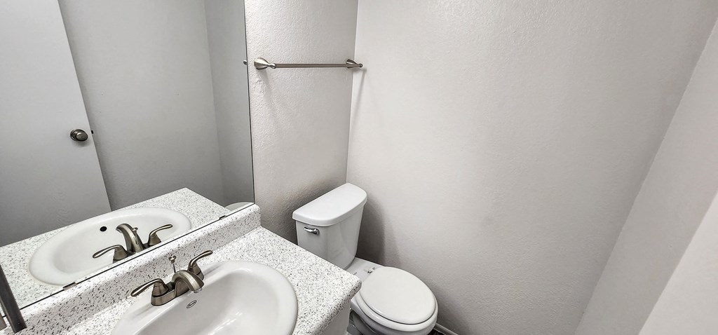 2x2 and a half Bath Bryten Upgrade Half Bathroom at Mission Palms Apartment Homes in Tucson AZ