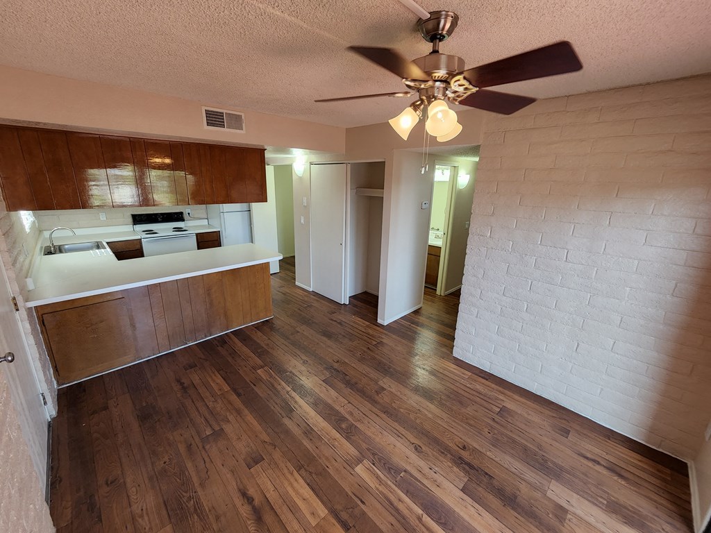 2x2 and a half Bath Classic Dining Room at Mission Palms Apartment Homes in Tucson AZ