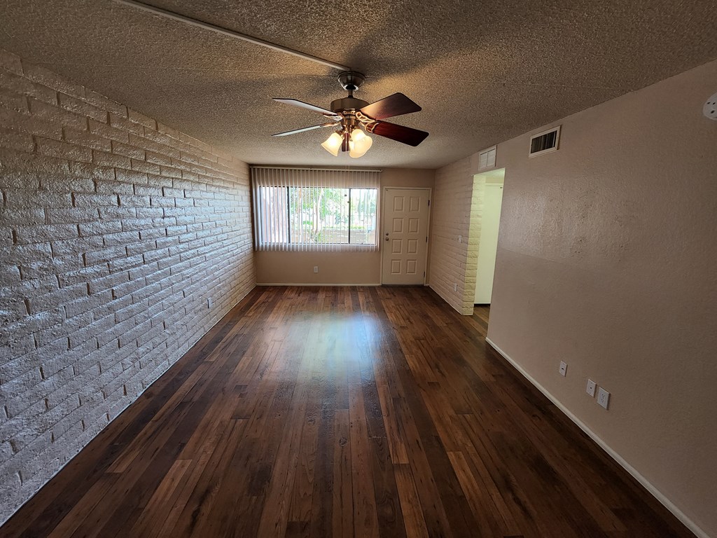 2x2 and a half Bath Classic Living Room at Mission Palms Apartment Homes in Tucson AZ