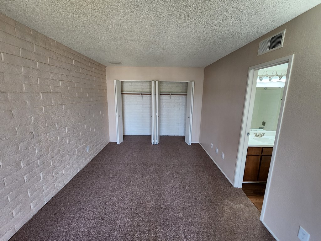 2x2 and a half Bath Classic Second Main Bedroom with Closets at Mission Palms Apartment Homes in Tucson AZ