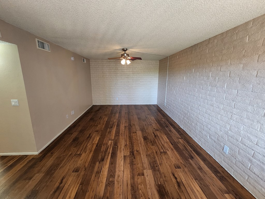 2x2 and a half Bath Classic Spacious Living Room at Mission Palms Apartment Homes in Tucson AZ