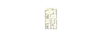 3 bedroom 2-a-half bathroom floor plan at Wellington Estates in San Antonio, TX