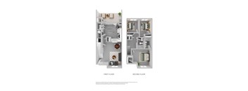 a 2100 sq ft floor plan with a bedroom and a living room