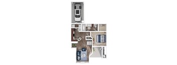A1 Floorplan at Cambria Apartments in Gilbert Arizona