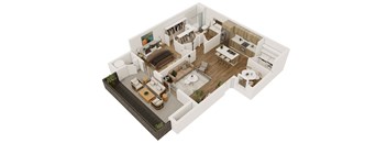 Copper One Bed One Bath Floorplans at Amavida Marana