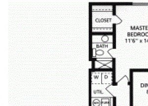2x2b floor plan at Mission Palms Apartments in Tucson, AZ