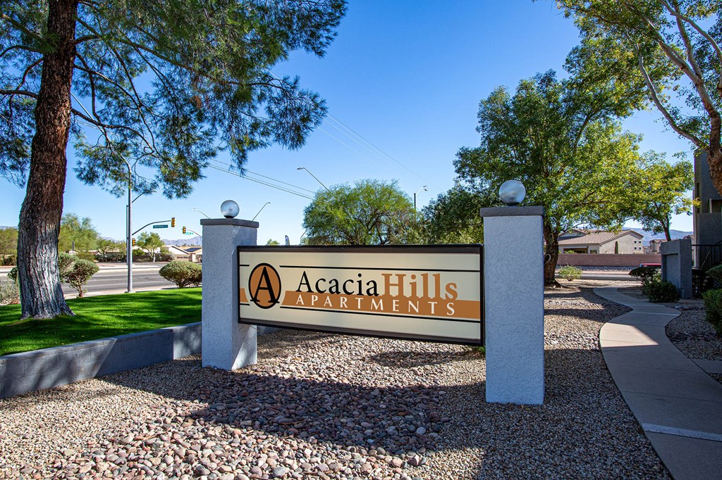 Acacia Hills Monument at Acacia Hills Apartments in Tucson Arizona