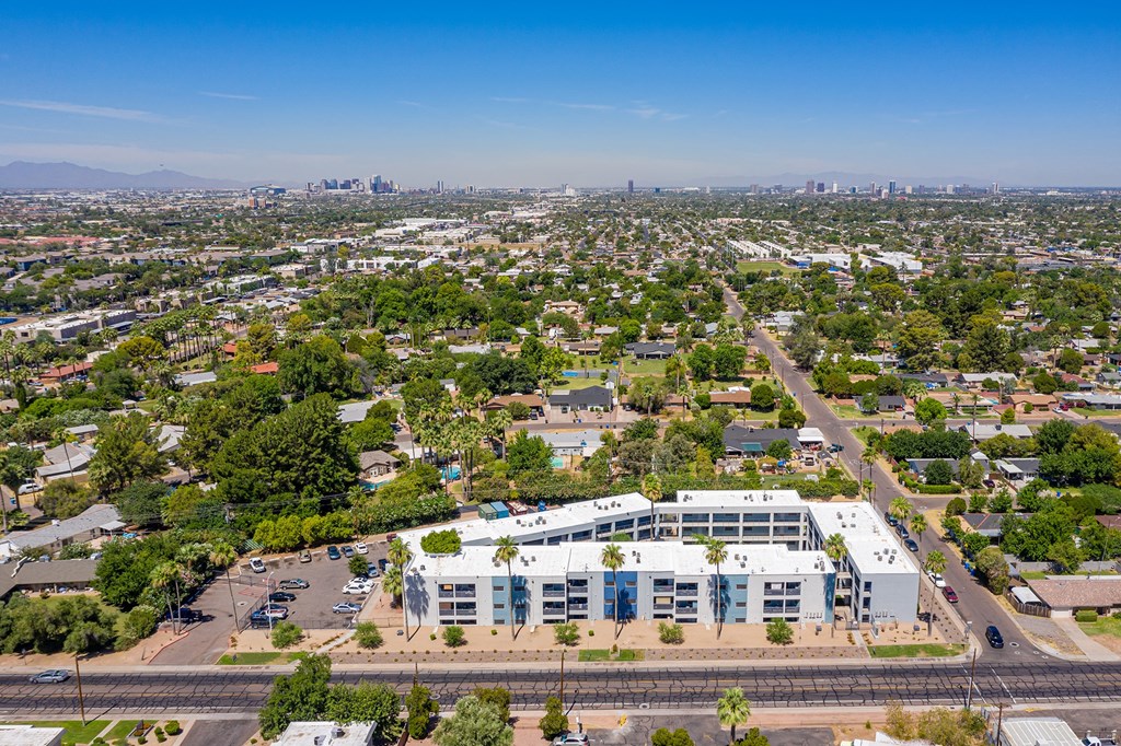 Aerial Exterior 4 at Arcadia Lofts in Phoenix AZ Nov 2020