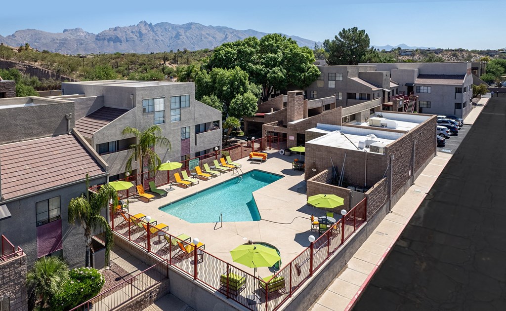 Aerial View Nine90 Apartments in Tucson Arizona