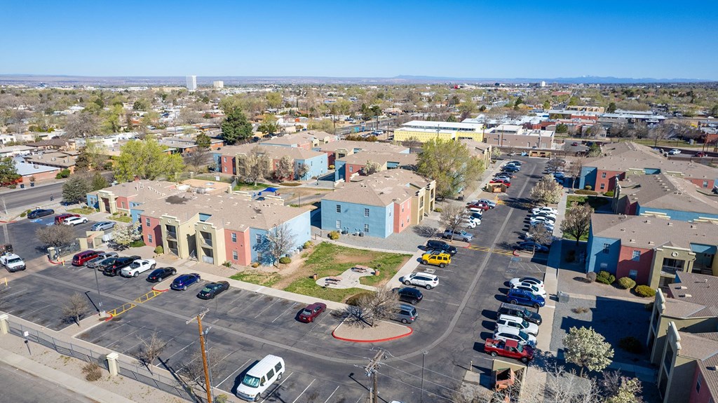 Aerial View of Aspen Ridge Apartments in Albuquerque New Mexico