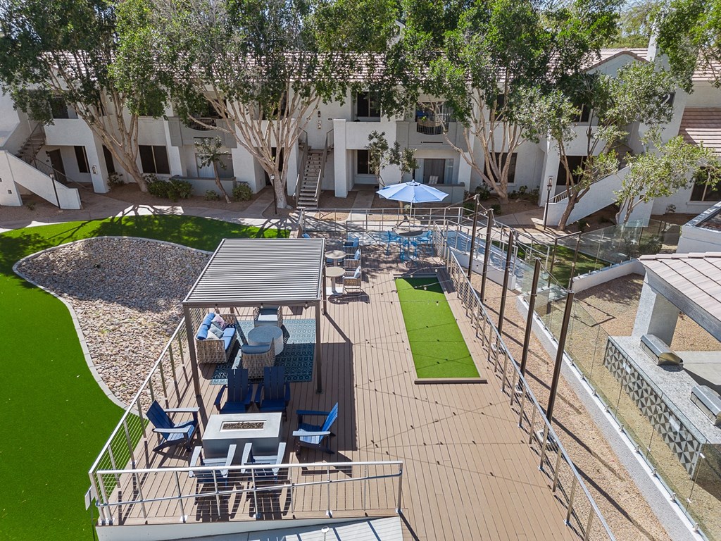 Aerial View of Sun Deck at Haven at Arrowhead Apartment Homes in Glendale Arizona