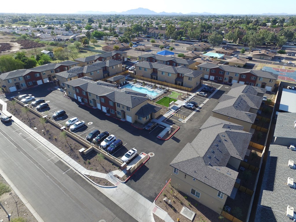 Aerial of San Stefano Townhomes