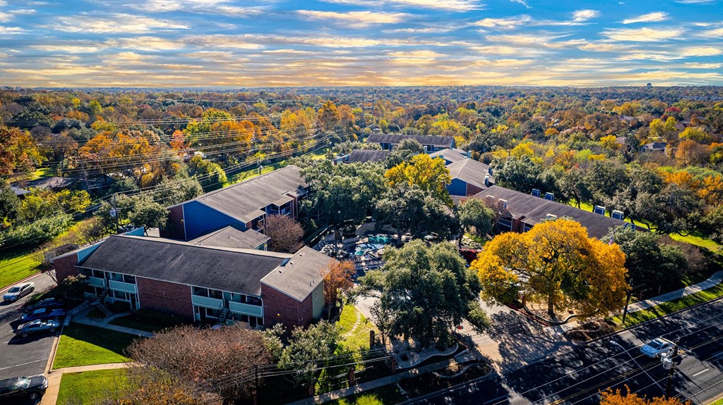 Aerial of Stony Creek Apartments in Austin Texas