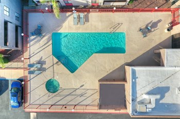 Aerial pool view at Nine90 Apartments in Tucson AZ November 2020 - Photo Gallery 3
