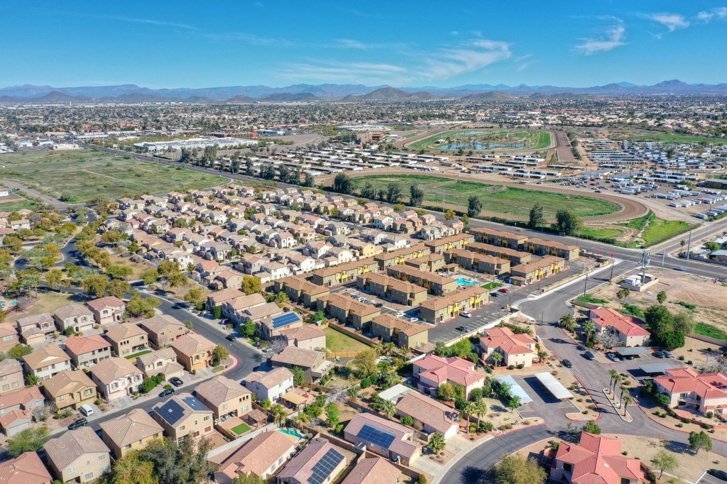 Aerial view at San Vicente Townhomes in Phoenix AZ
