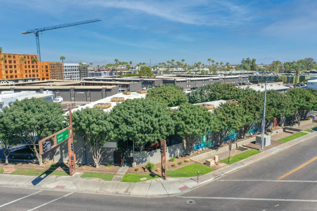 Aerial view at The Regency Apartments in Tempe AZ Nov 2020