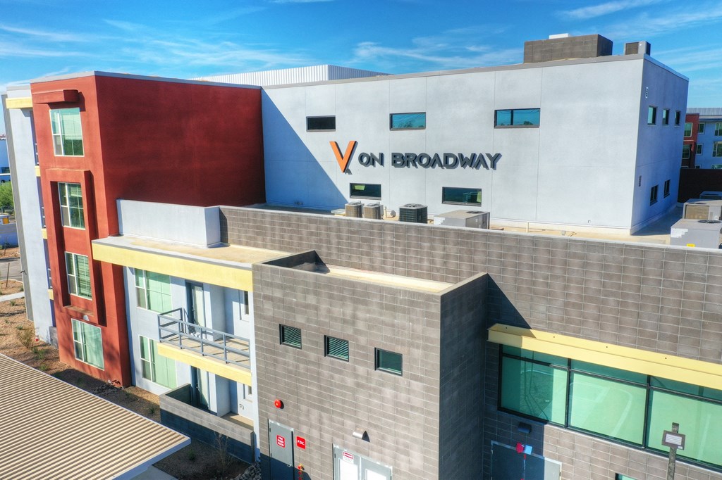 Aerial view at V on Broadway Apartments in Tempe AZ November 2020 (5)