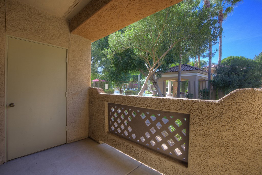 Apartment balcony at La Borgata Apartments in Surprise AZ