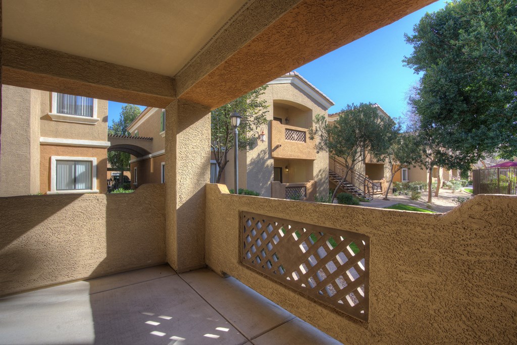 Apartment balcony at La Borgata Apartments in Surprise AZ