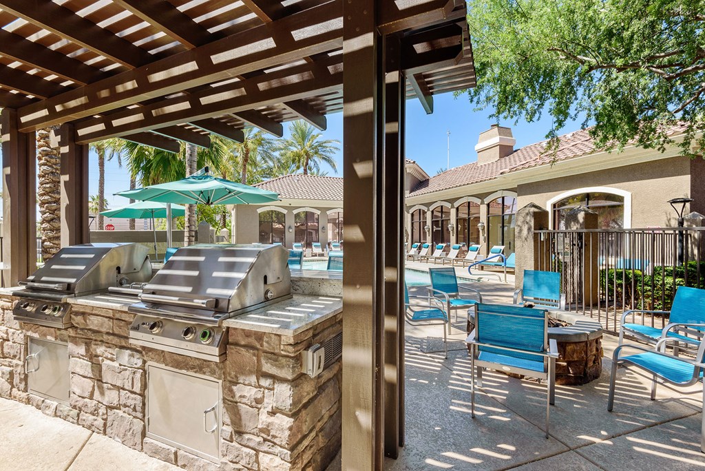 BBQ Grill Area at Cambria Apartments in Gilbert Arizona