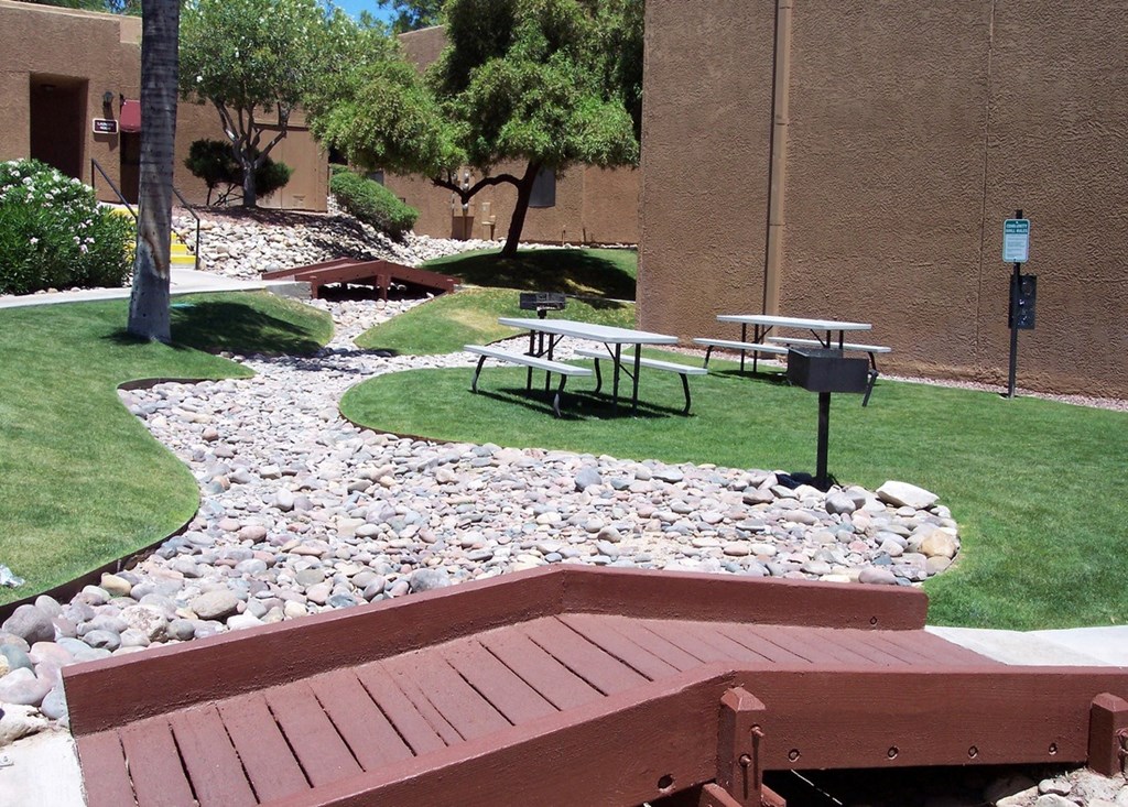 BBQ Picnic area at La Lomita Apartments in Tucson Arizona 2021