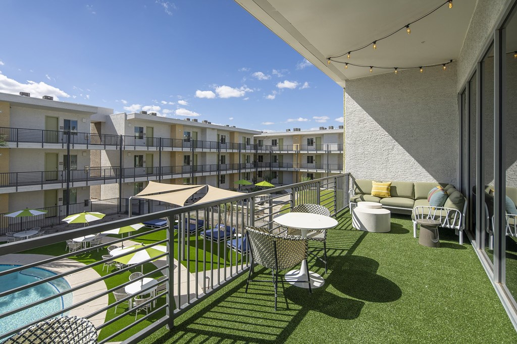 Balcony Seating at Cabana Bridges Apartments in Tucson Arizona