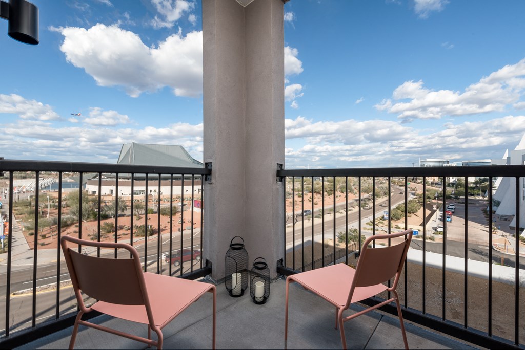 Balcony at Trovita Rio Apartments in Tempe AZ June 2021