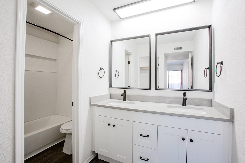 Bathroom Vanity at The Grove at Tramway Apartments in Albuquerque New Mexico